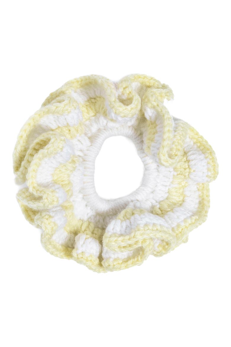 Crochet Scrunchie, Alternate, color, BUTTER YELLOW