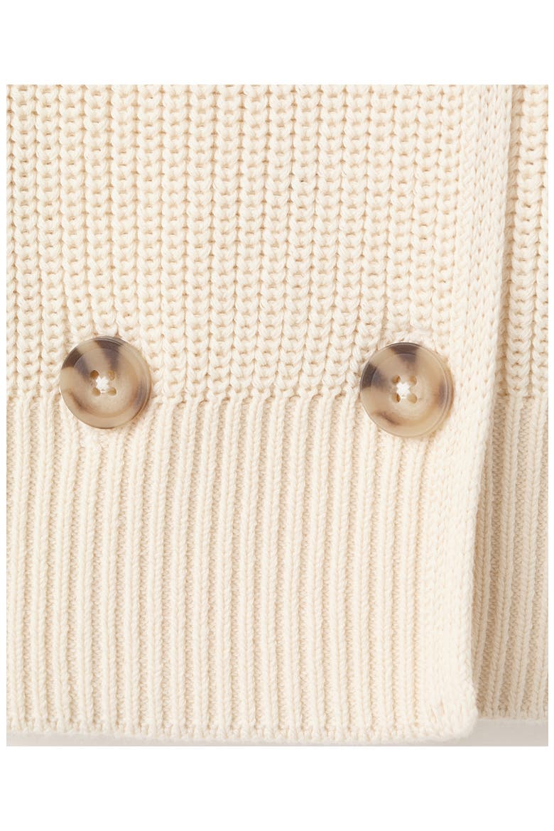 Double Breasted Cotton Cardigan, Alternate, color, ECRU