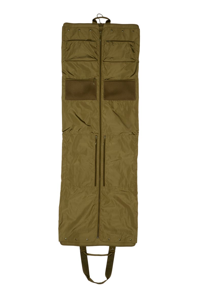 Capri Garment Bag, Alternate, color, DARK MOSS