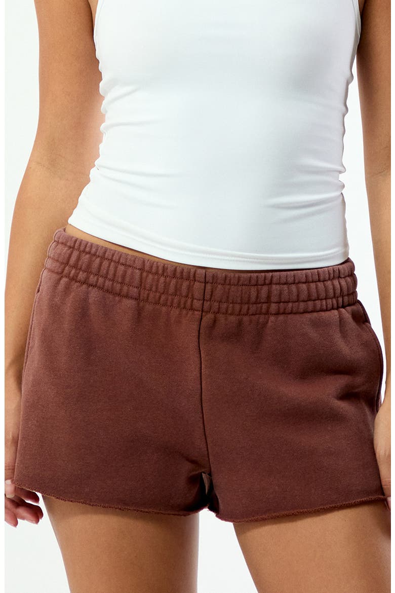 Hibiscus Core Micro Shorts, Main, color, BROWN