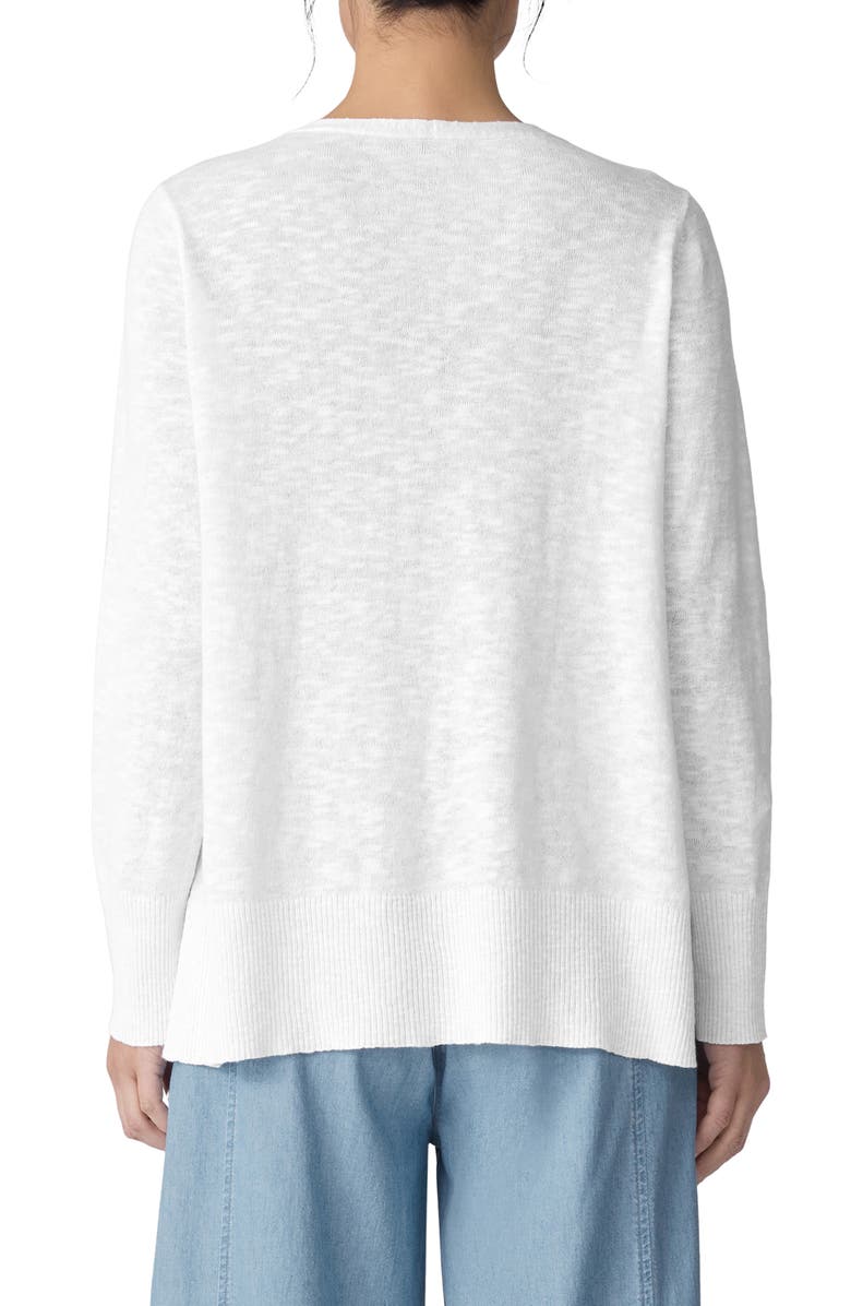 Eileen Fisher Organic Linen & Organic Cotton V-Neck Sweater, Alternate, color,