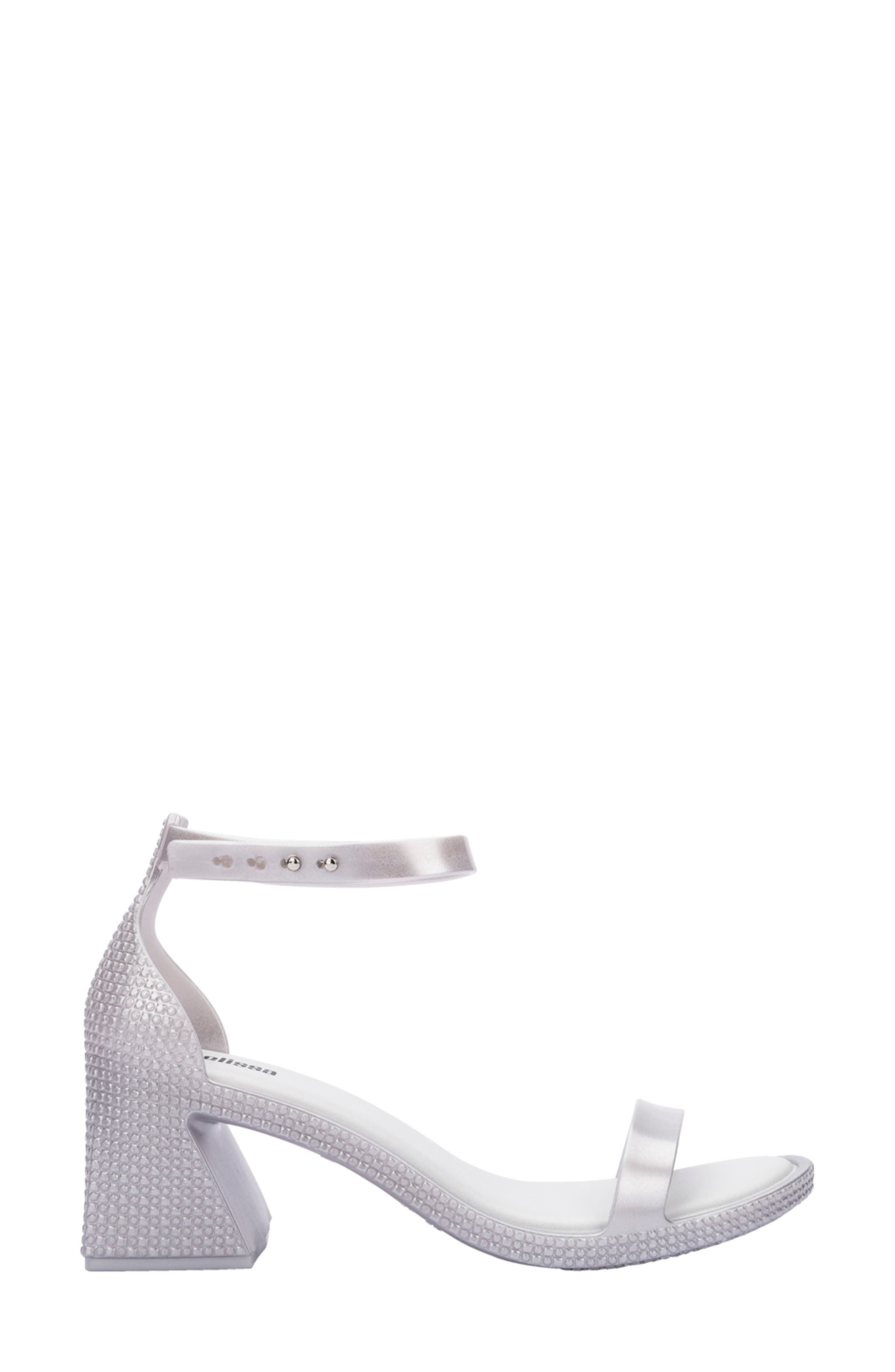 Melissa Lux Sandal, Alternate, color, Metallic Silver/ White