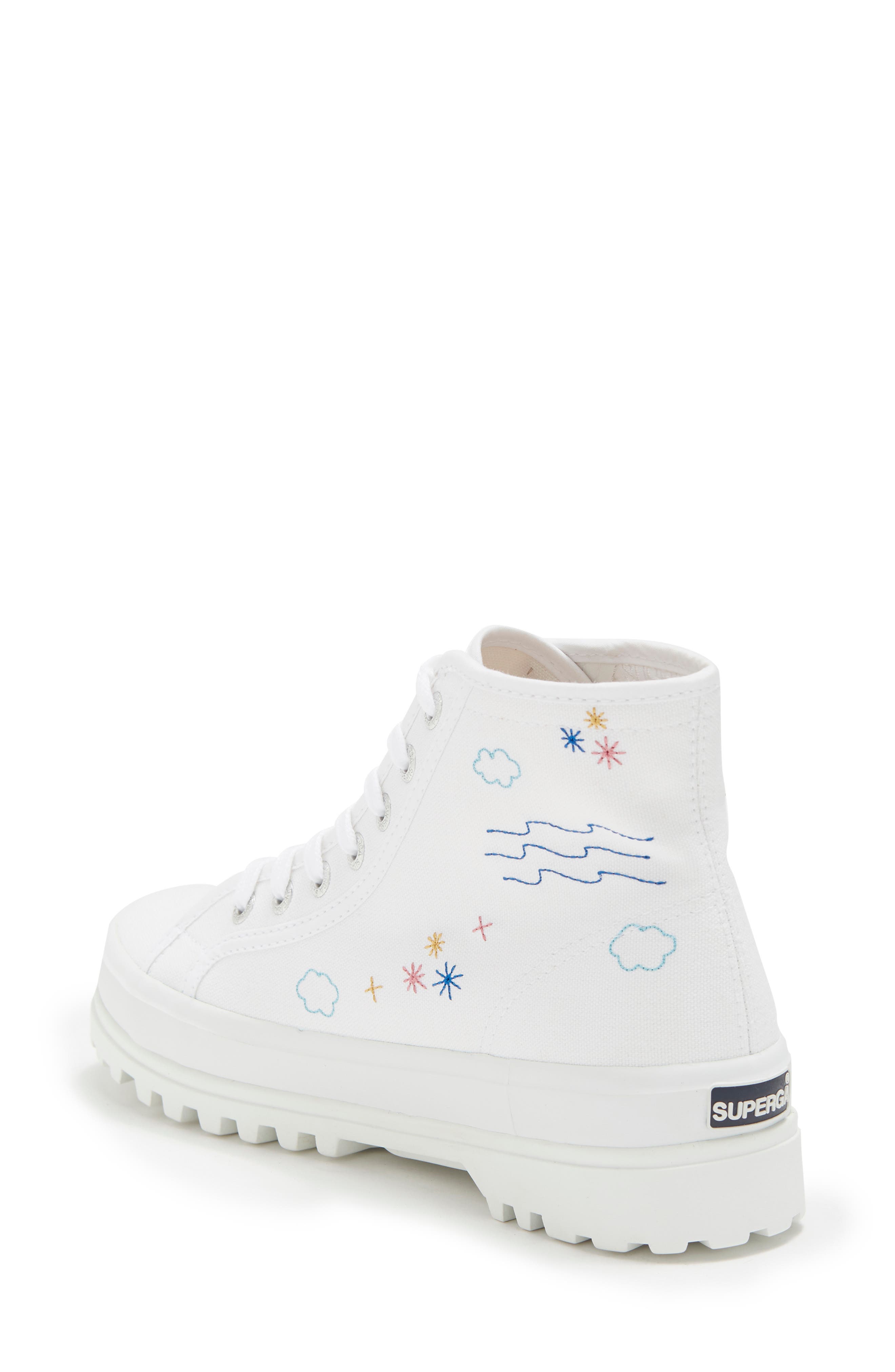 Superga 2341 Alpina Embroidered High Top Sneaker, Alternate, color, 