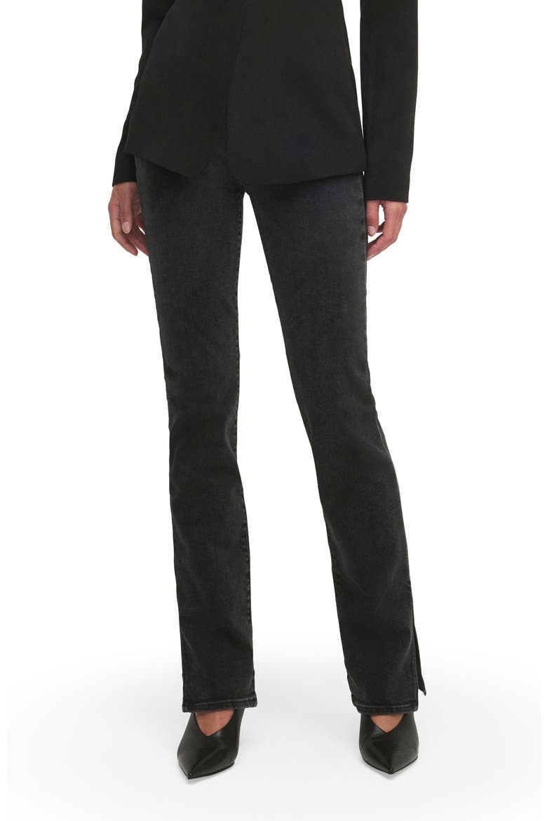 The Valentina Side Slit High Waist Straight Leg Tower Jeans, Alternate, color, BOULDER