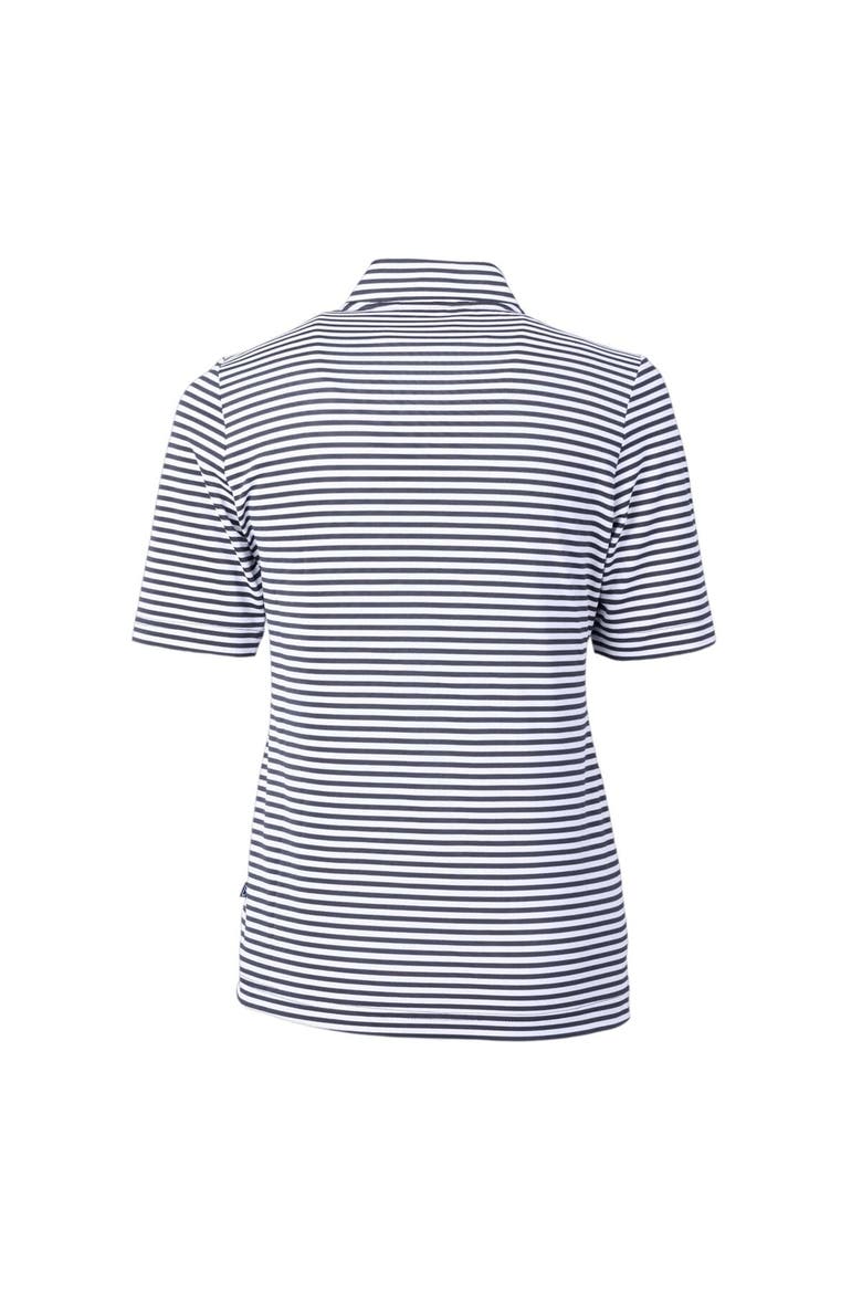 Women's Cutter & Buck  Navy Toronto Blue Jays Virtue Eco Pique Stripe Top, Alternate, color, Navy