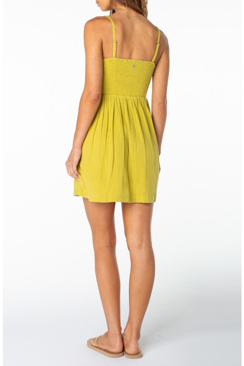 Fling Smocked Keyhole Cotton Mini Sundress, Alternate, color, OASIS