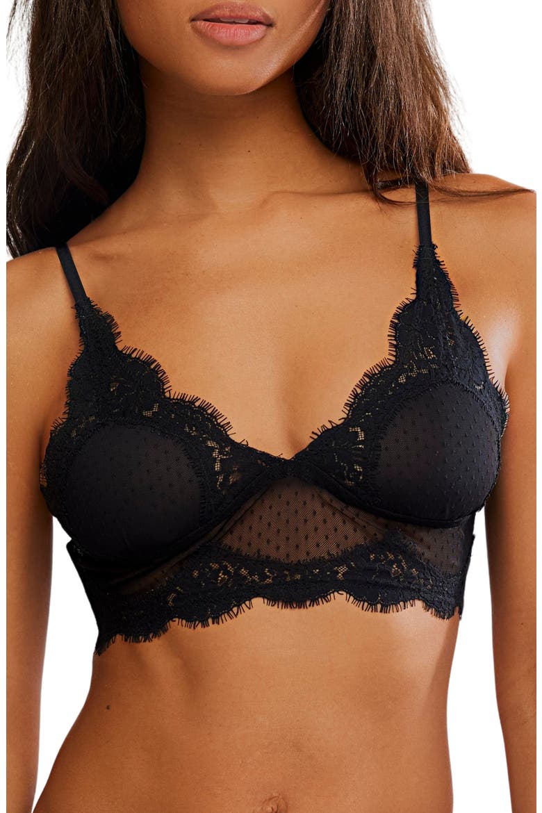 Intimately FP Fiona Longline Bralette, Main, color, BLACK