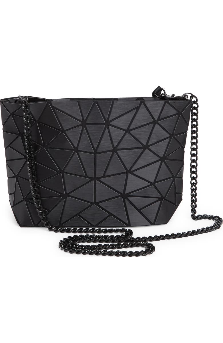 PATRIZIA LUCA Slanted Square Convertible Clutch, Alternate, color, Matte Black