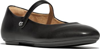 FitFlop Delicato Denim Mary Janes Ballet Flats - Dark Denim