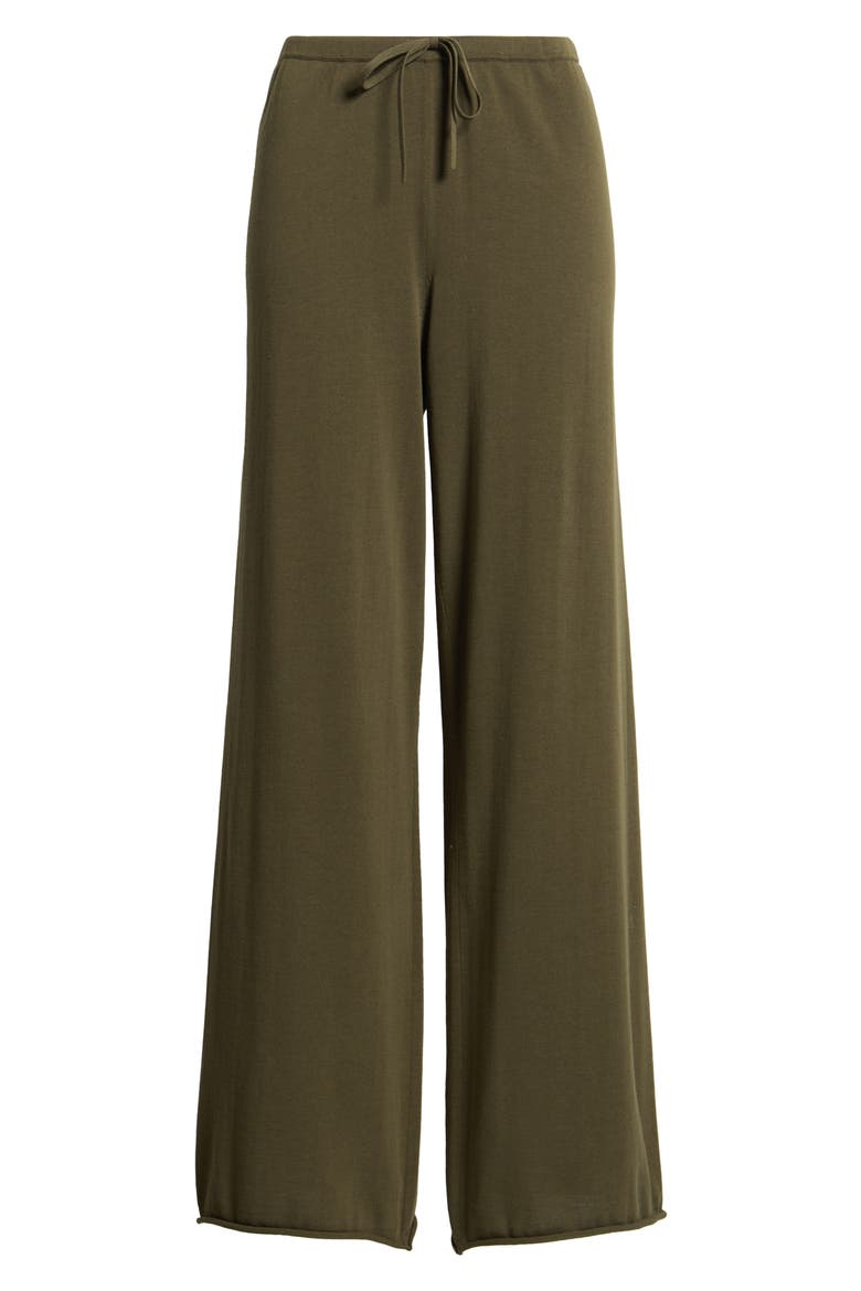 The Rec Wide Leg Sweater Pants, Alternate, color, ARMY