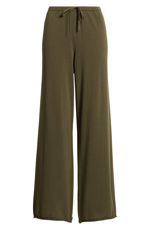 The Great . The Rec Wide Leg Sweater Pants In Brown