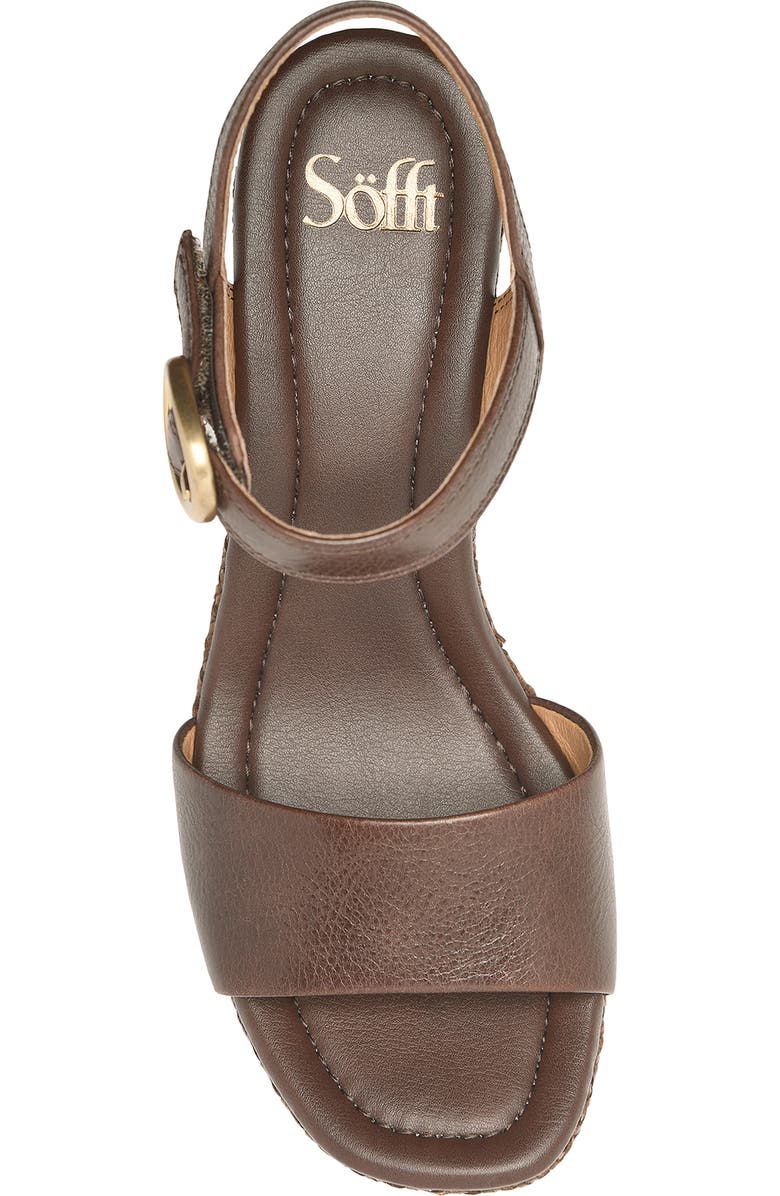 Söfft Inez Wedge Sandal, Alternate, color, Cocoa Brown