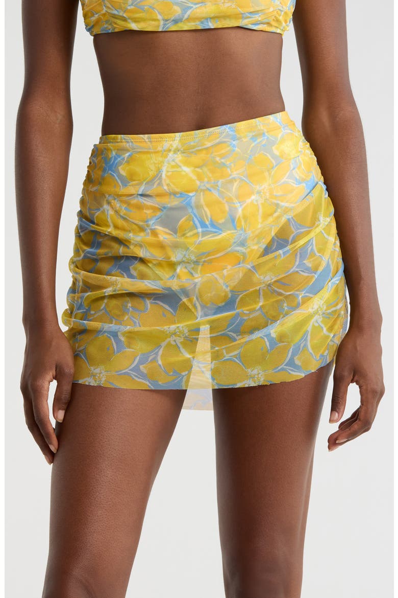 Tawnie Skirted Bikini Bottoms, Main, color, YELLOW GARDENIAS