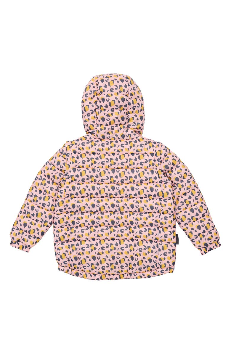 Snapper Rock Kids' Leopard Love Water Repellent 2-in-1 Puffer Jacket, Alternate, color, Pink