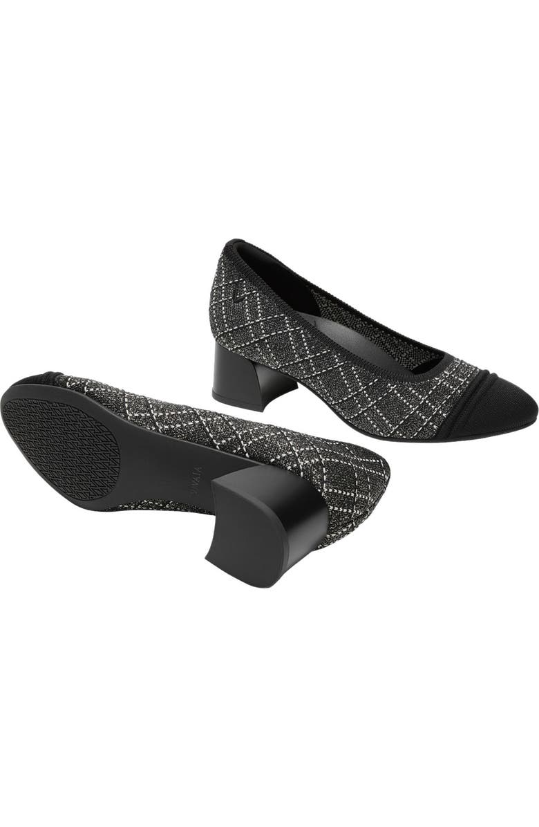 VIVAIA Julie Arch Pro Chunky Heels, Alternate, color, Black White Large Tweed