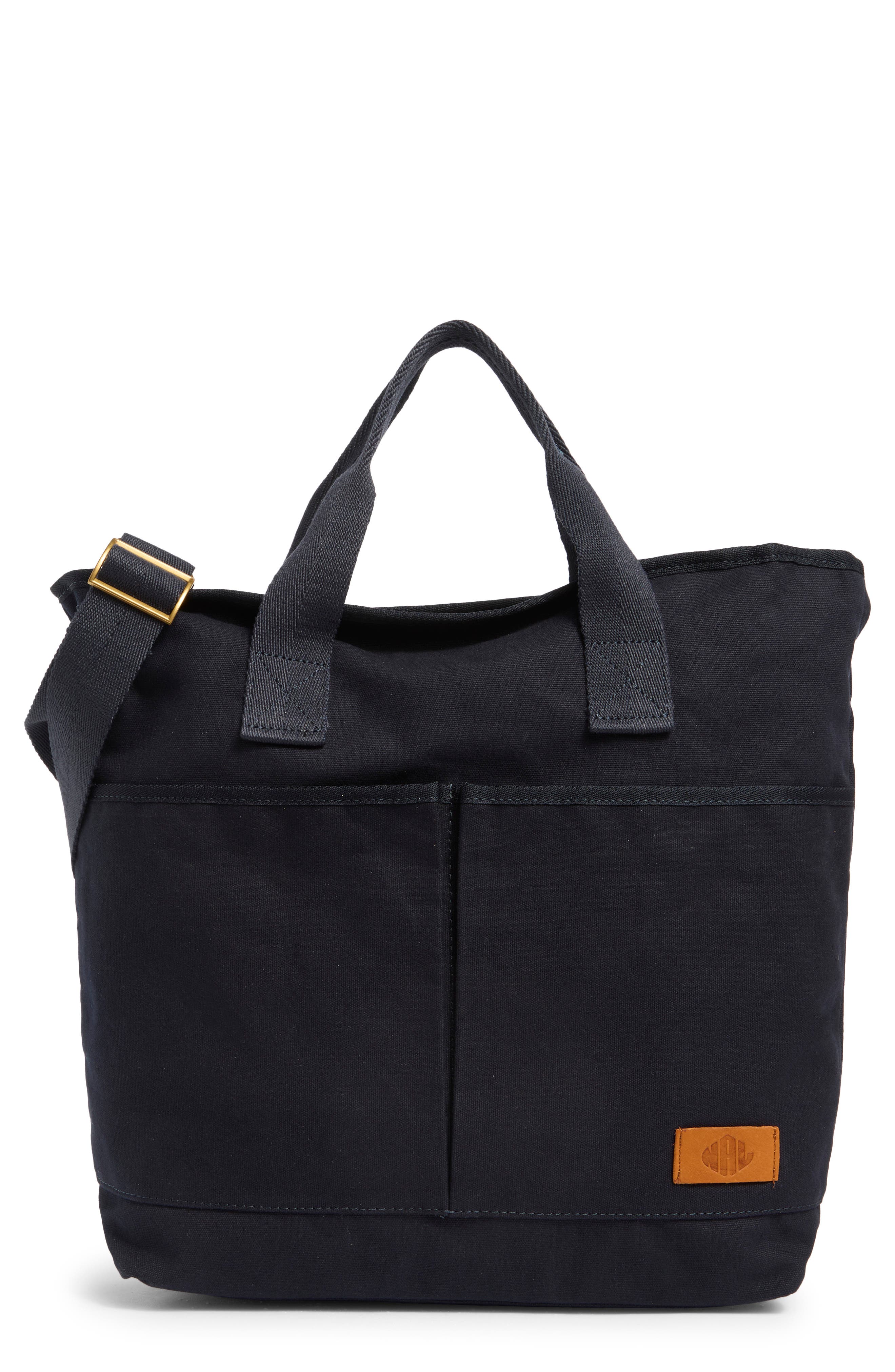 New Amsterdam Leatherworks Ayla Canvas Crossbody Bag, Main, color, Midnight