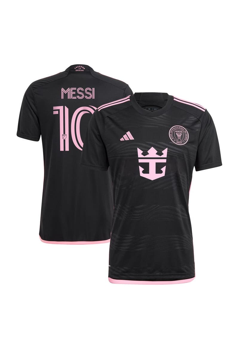 Men's adidas Lionel Messi Black Inter Miami CF 2024 La Noche Replica Player Jersey, Main, color, Black