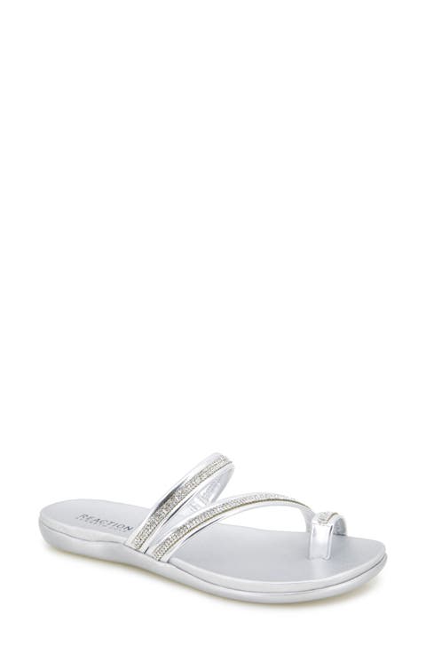 Gia Crystal Strap Slide Sandal (Women)