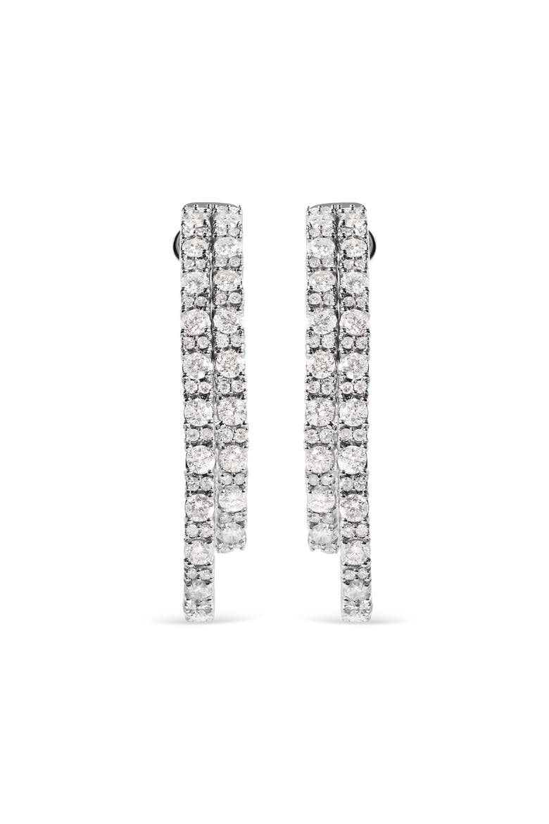 14K Yellow Gold 1/2ct. TDW Round Diamond Earring, Alternate, color, White