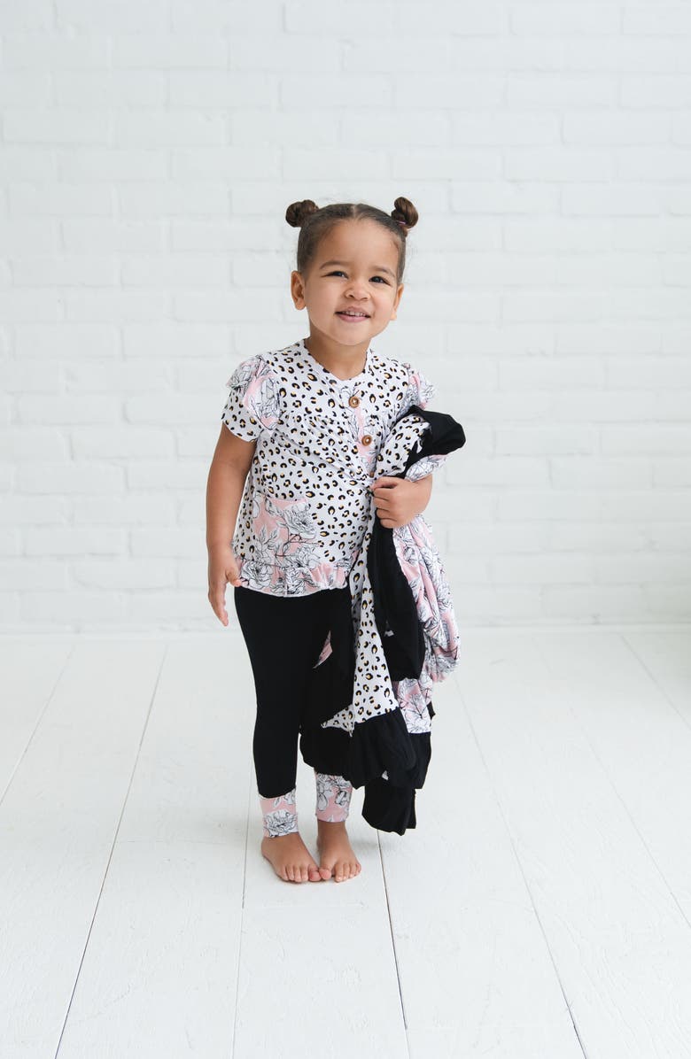 Laree + Co Allie Peplum & Legging Set, Alternate, color, Black