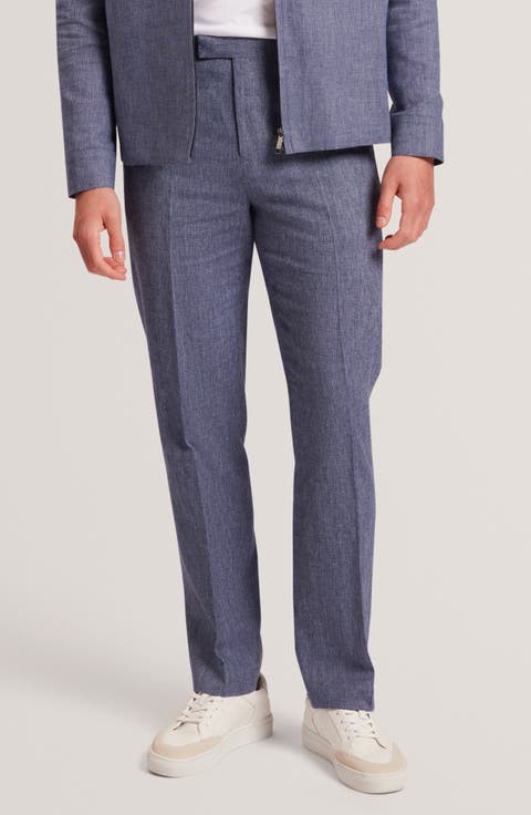 Givrant Slim Fit Linen & Cotton Pants