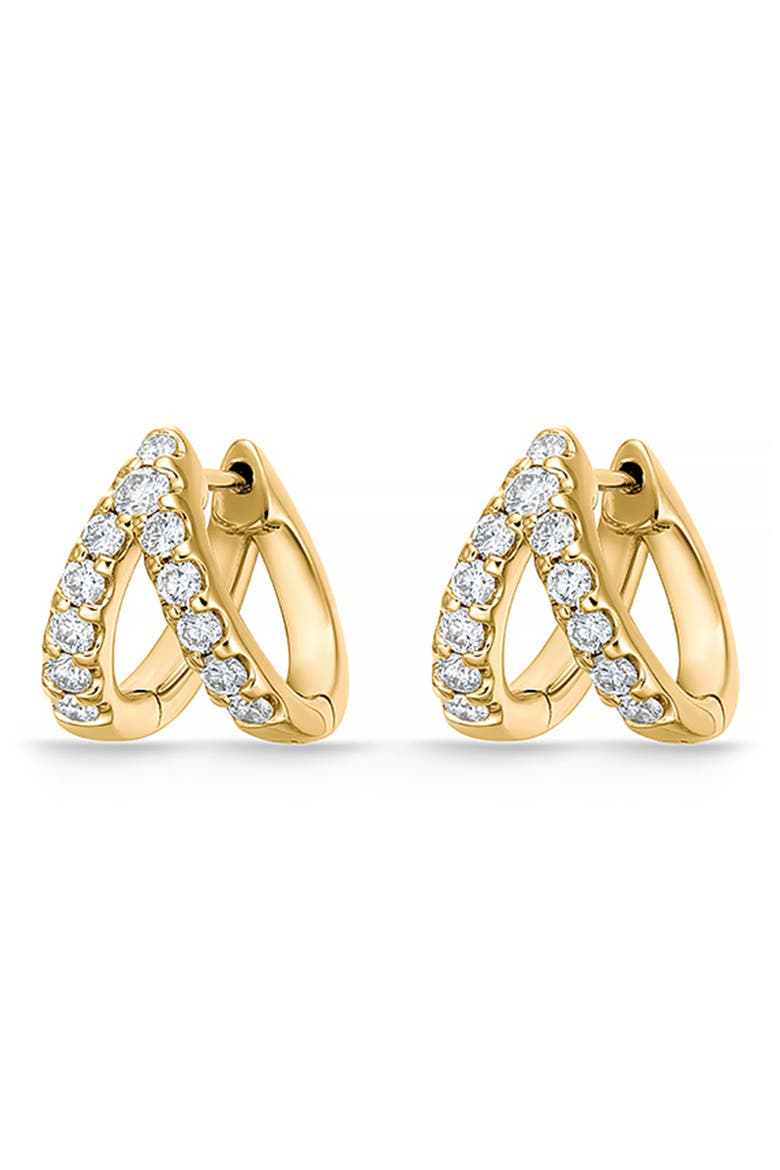 Odessa Diamond Huggie Hoop Earrings, Alternate, color, YELLOW GOLD