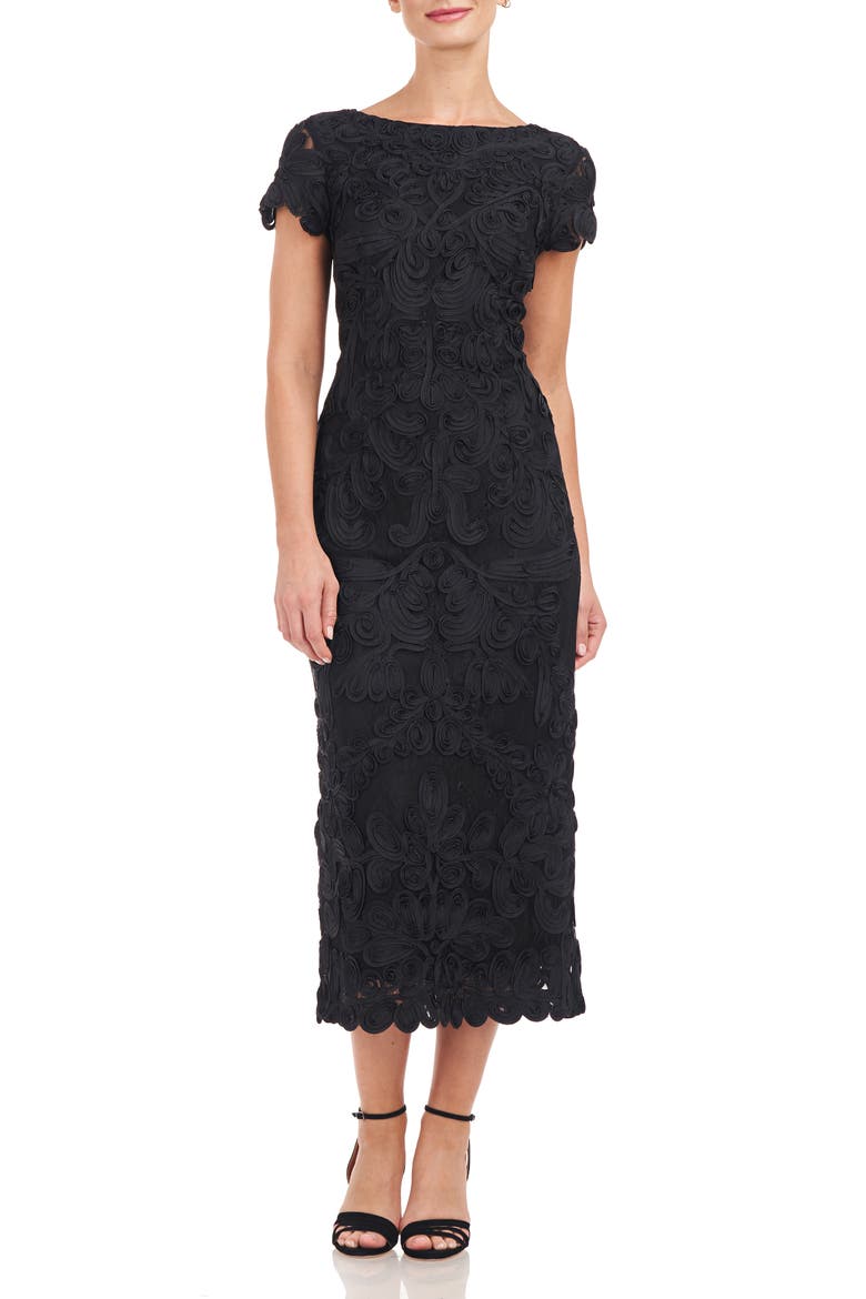js collections soutache cocktail dress Keira Mixed Soutache Gown