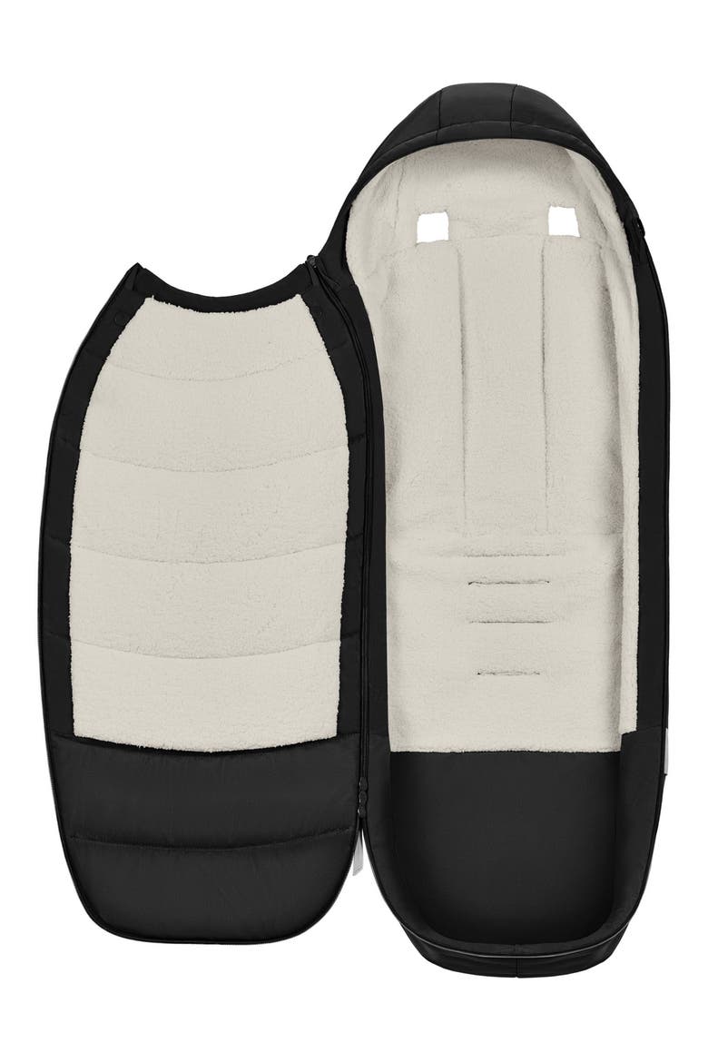 Fleece Lined Water Repellent Footmuff, Alternate, color, SEPIA BLACK