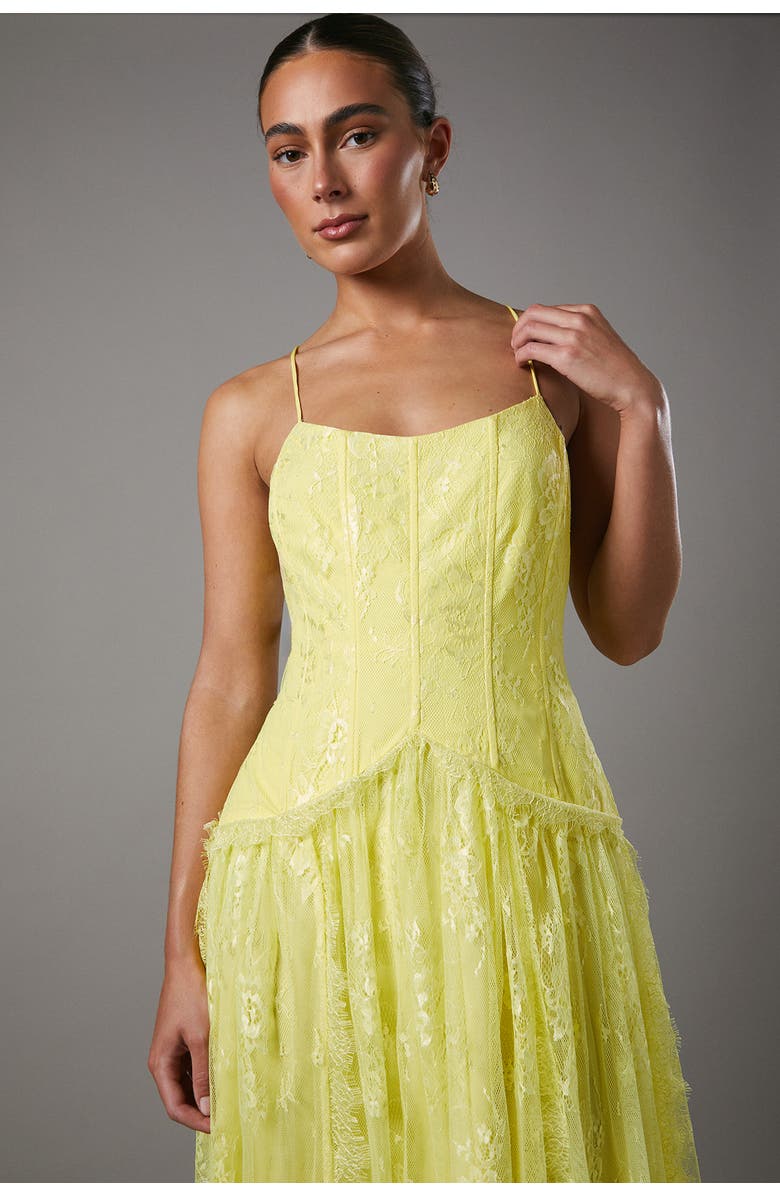 Coast Lace Cami Maxi Dress, Alternate, color, Yellow
