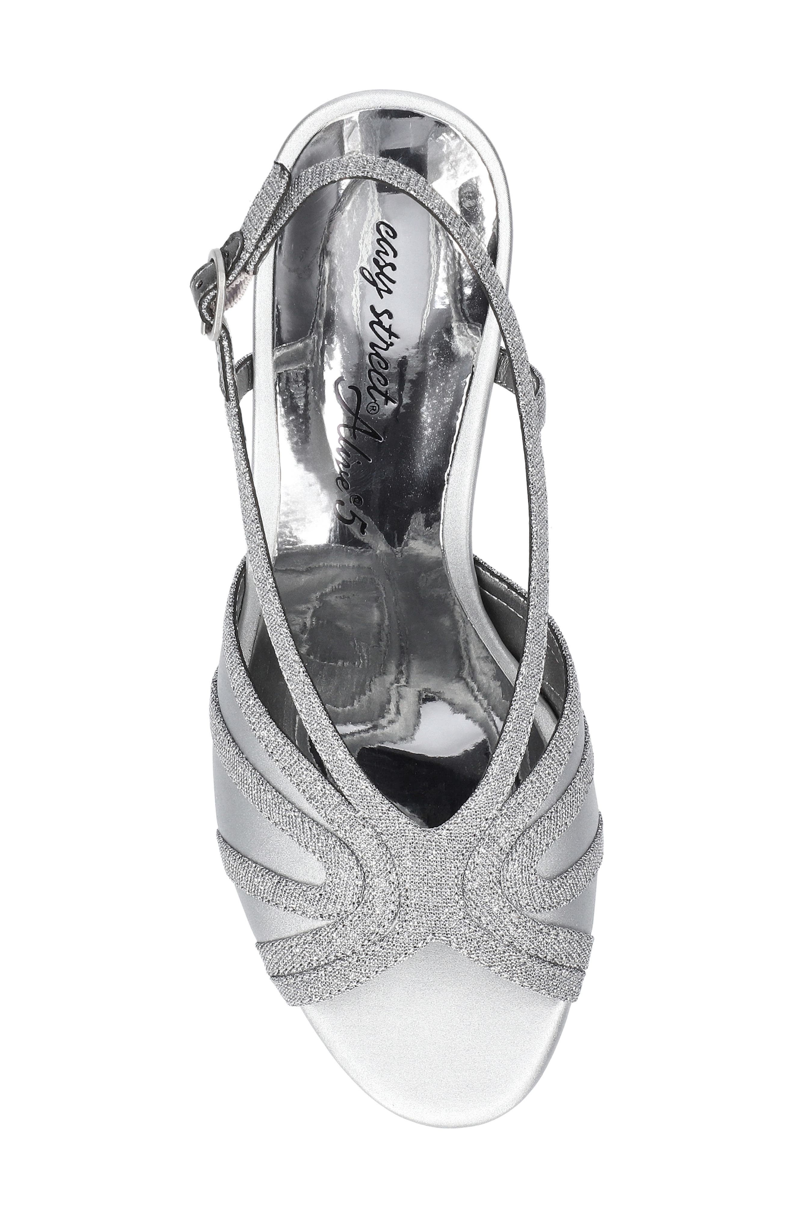 Nell Sandal, Alternate, color, SILVER SATIN