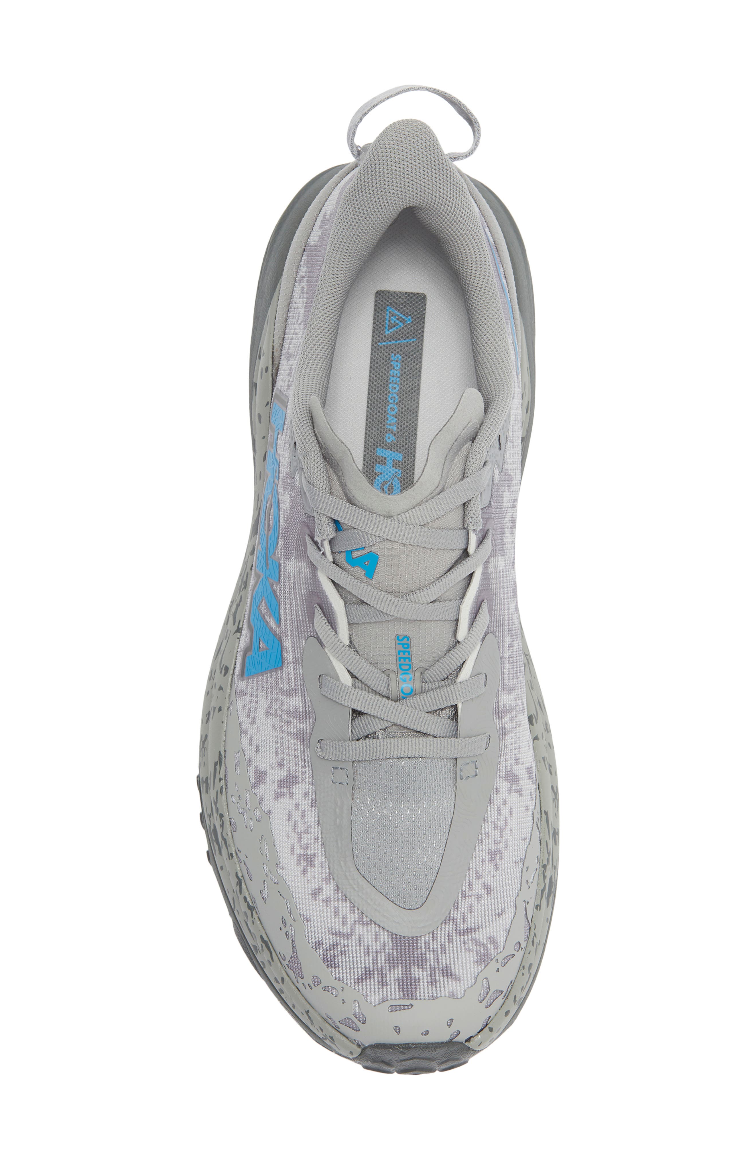 HOKA Speedgoat 6 Trail Running Shoe, Alternate, color, Galactic Grey / Hoka Blue