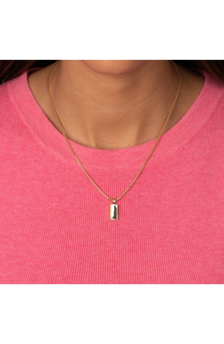 BY ADINA EDEN Solid Spiked Dog Tag Pendant Necklace, Alternate, color, 