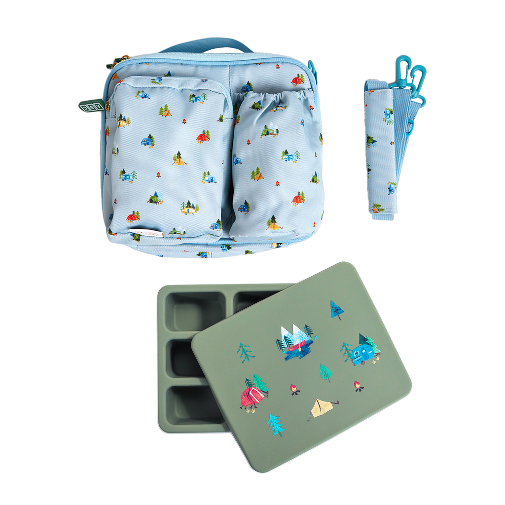 Austin Baby Co Bento Box and Lunch Bag Set in Camper Sage Green  product