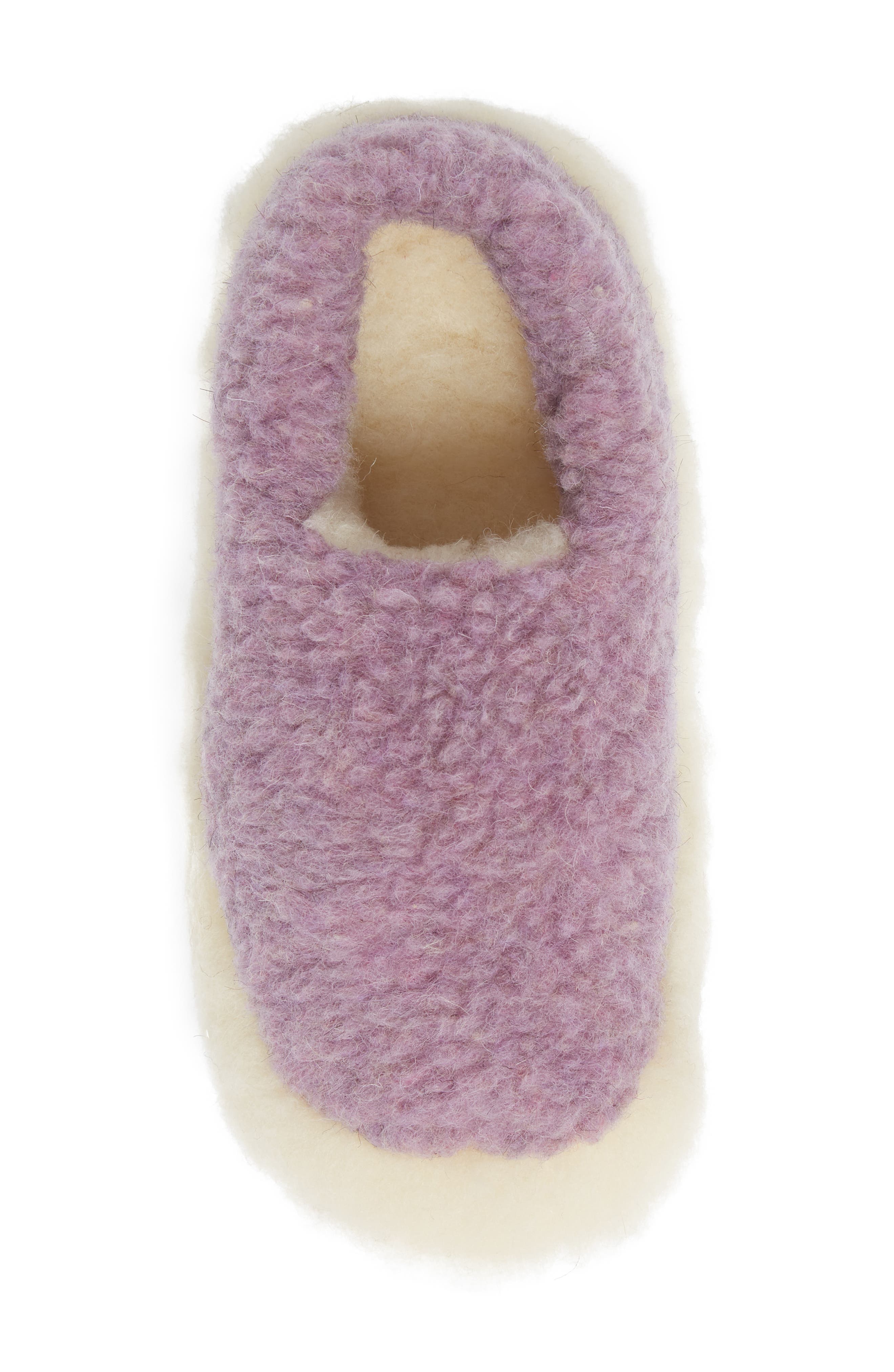 SHIP BY THE SEA Sheep by the Sea Siberian Unisex Wool Slipper, Alternate, color, Lilac
