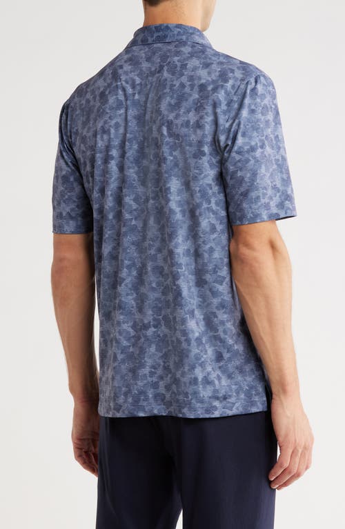Greg Norman Solitaire Print Golf Polo In Blue