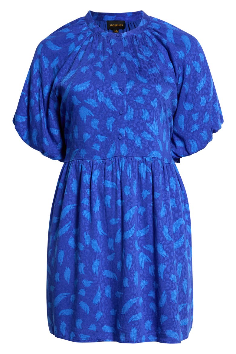 Darya Strokes Nelsa Babydoll Dress, Main, color, COBALT BLUE