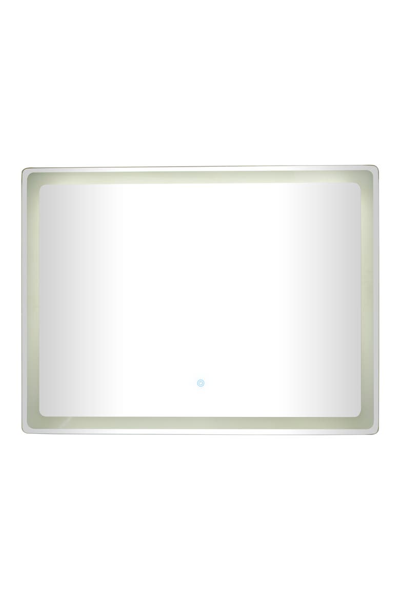 Silvertone Glass LED Mirror, Alternate, color, CLEAR