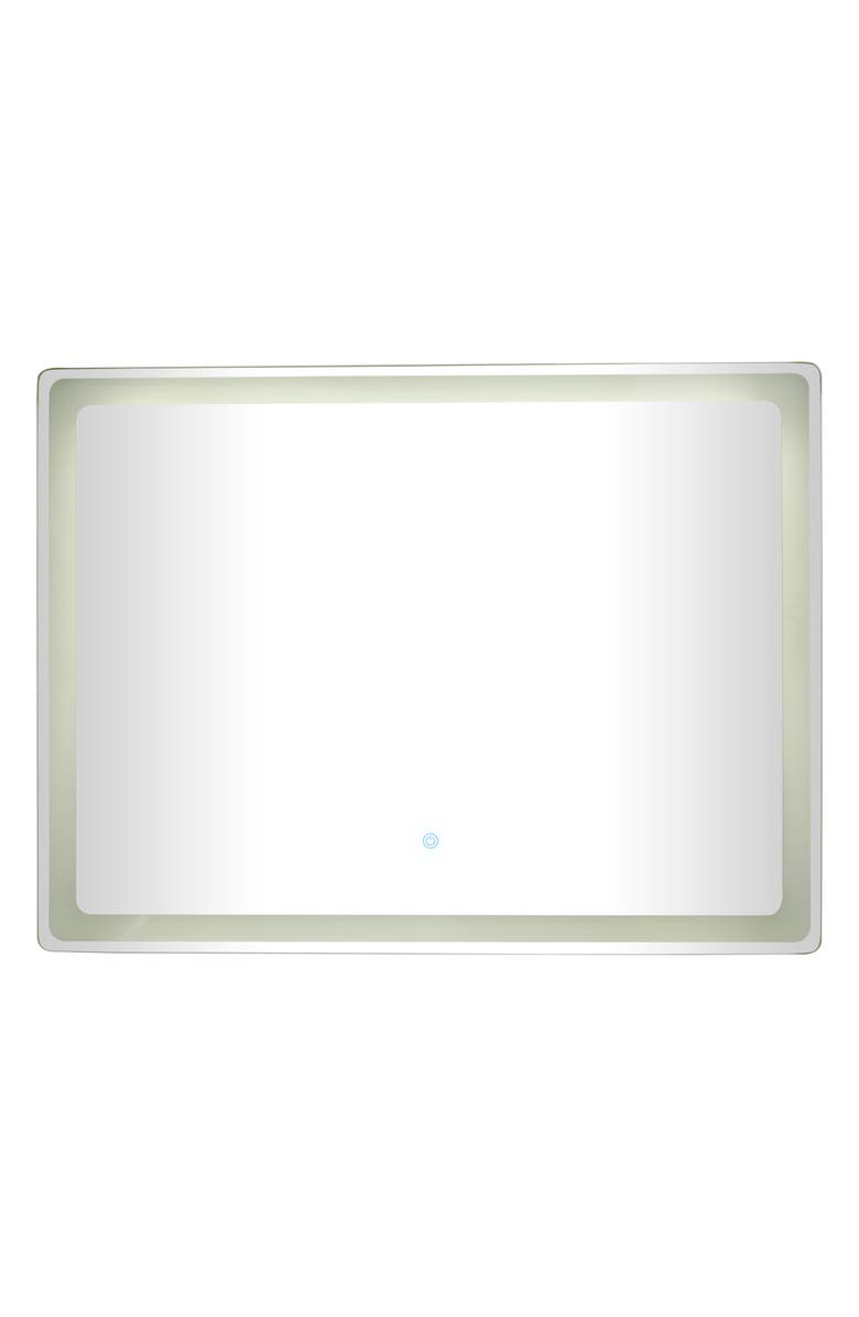 VIVIAN LUNE HOME Silvertone Glass LED Mirror, Alternate, color,