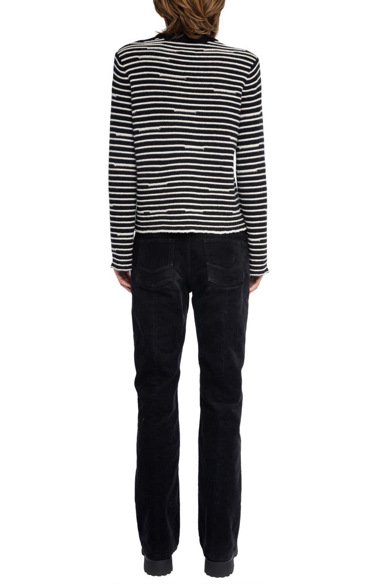 Zadig & Voltaire Spiky Stripes Wool & Cashmere Sweater, Alternate, color, 