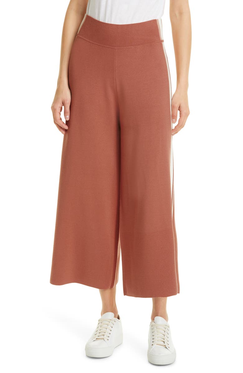 Veronica Beard Roland Side Stripe Wide Leg Pants, Main, color,