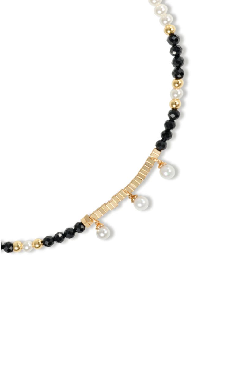 RETRO CHIC Poseidon Necklace, Alternate, color, Black & White & Gold