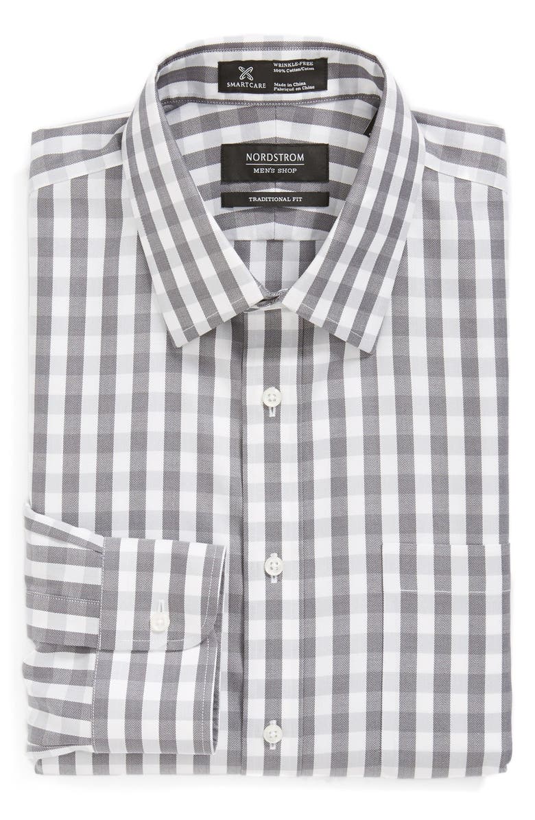 NORDSTROM MEN'S SHOP Nordstrom Smartcare<sup>™</sup> Traditional Fit Check Dress Shirt, Main, color, 