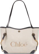 Chloé Clover Double Carry Canvas & Leather Tote
