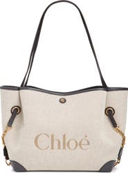 Chloé Clover Double Carry Canvas & Leather Tote