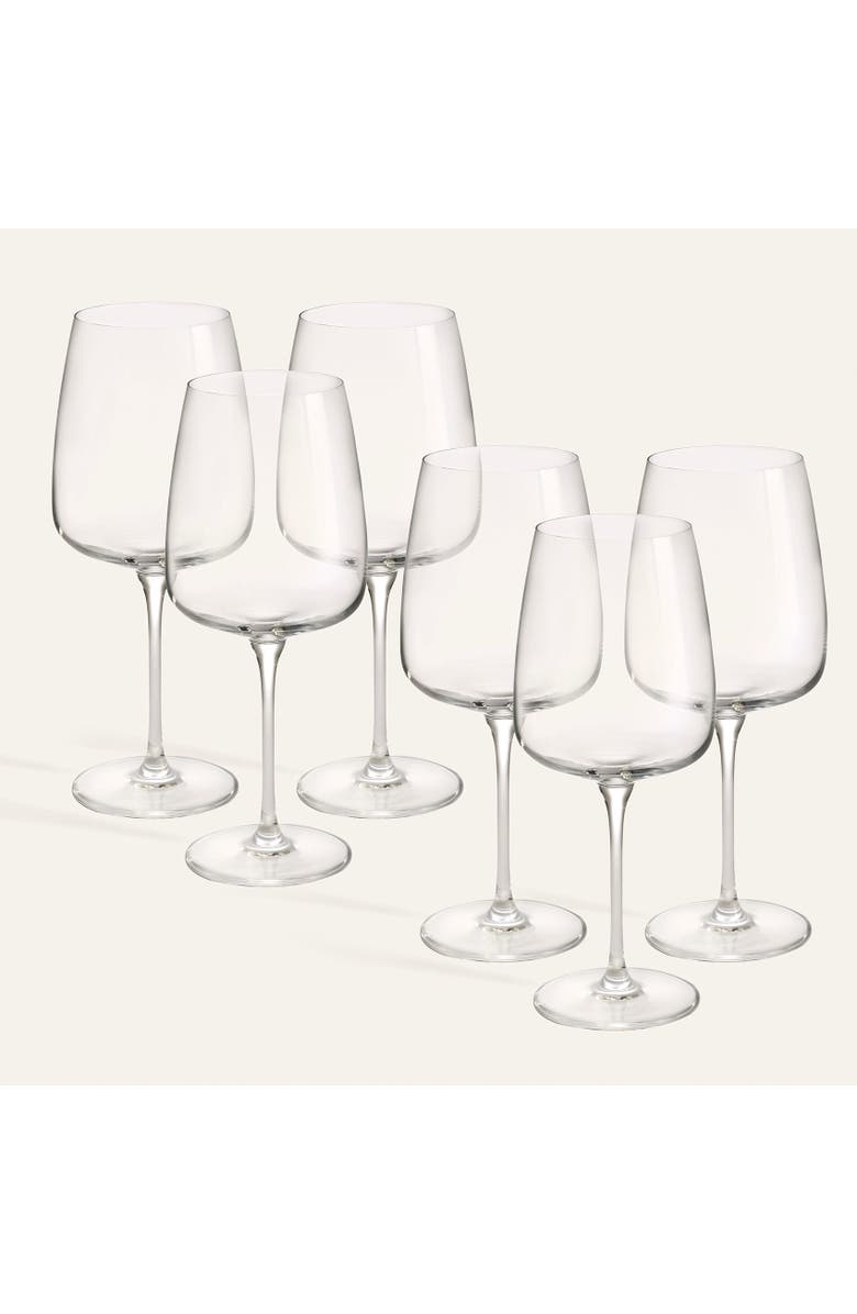 Zsa Zsa Zsu Poznan Glass Red Wine Glass 20 Oz. Transparent Set Of 6, Main, color, Clear