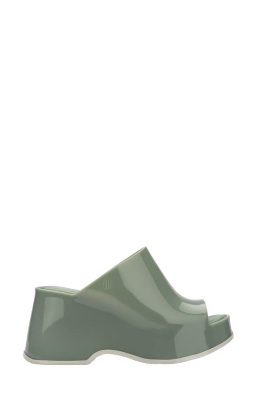 Melissa Patty Platform Slide Sandal In Green