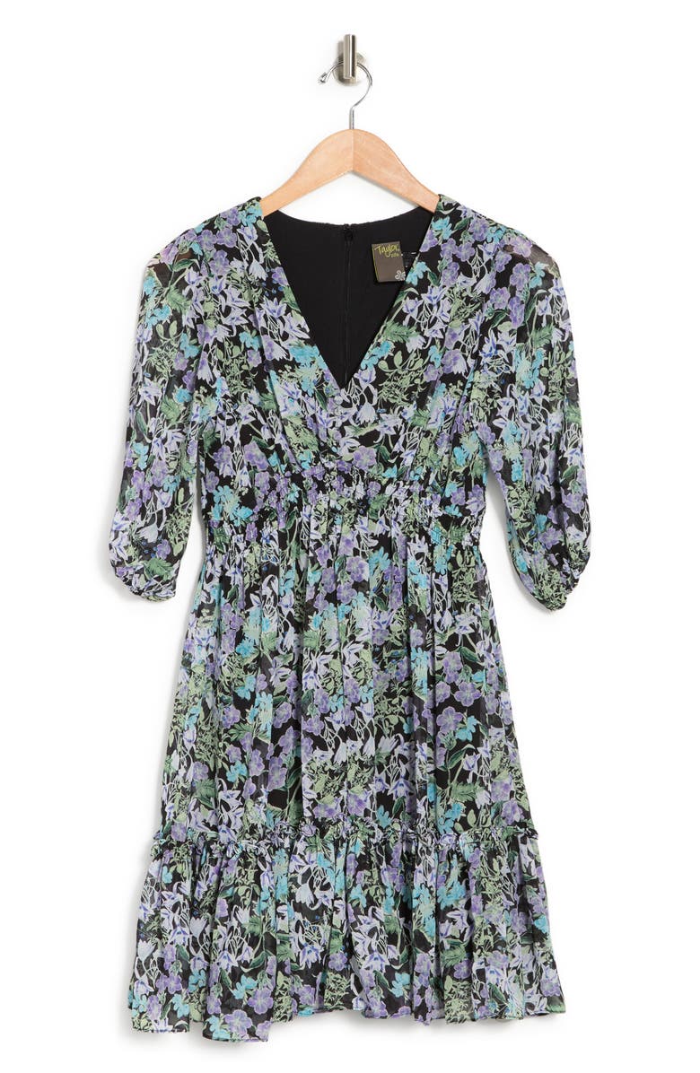 Taylor Dresses Chiffon Empire Waist Dress, Alternate, color,