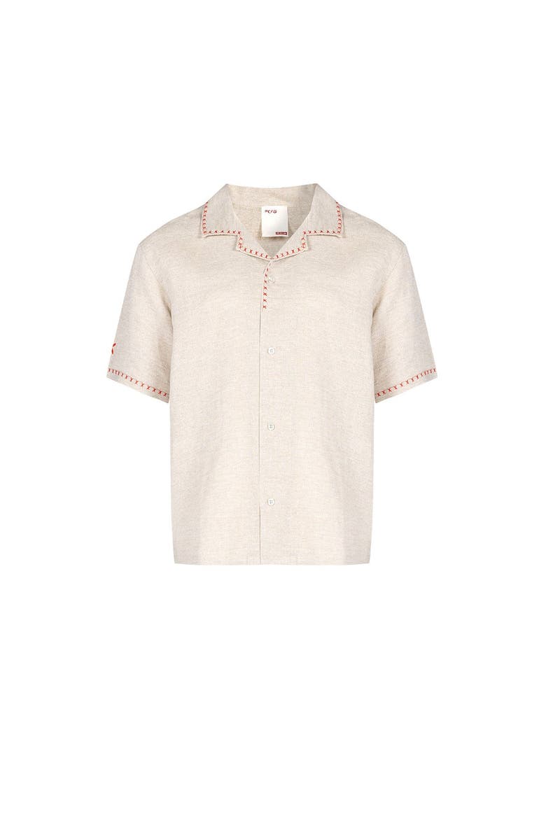 PCFG Linen Blend Free Heaven Linen Shirt, Main, color, Beige