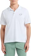 Robert Graham Monkey Business Embroidered Cotton Piqué Polo