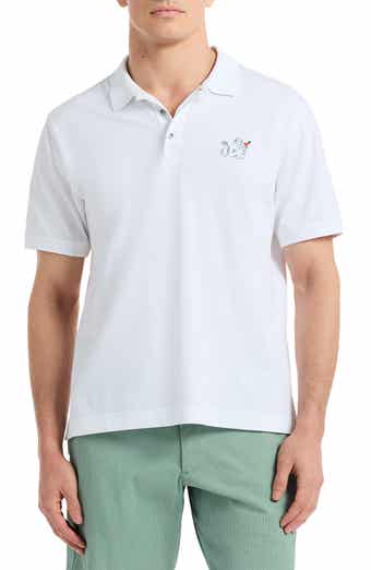 Robert Graham Monkey Business Embroidered Cotton Piqué Polo
